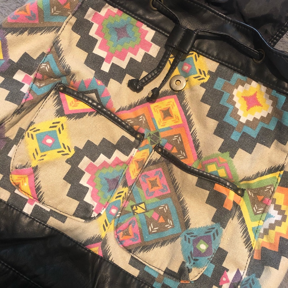Aztec Patterned Backpack - image 2